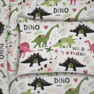ΜΑΞΙΛΑΡΟΘΗΚΗ ΕΜΠΡΙΜΕ kids Dinosaur 518 50X70 Multi-Colour 100% Cotton