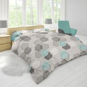 ΠΑΠΛΩΜΑΤΟΘΗΚΗ ΕΜΠΡΙΜΕ Hexagon 395 220X240 Grey Cott/Pol 70/30