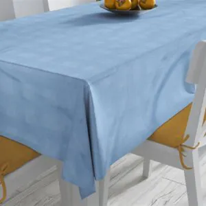 ΑΝΕΞΙΤΗΛΟ ΤΡΑΠΕΖΟΜΑΝΤΗΛΟ Νηματοβαφή Sky Blue 140X140 100% Cotton