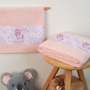 ΠΕΤΣΕΤΑ Με Ψηφιακή Εκτύπωση Σετ 2 τεμ bebe Unicorn 74 30X50,70X140 Ροζ 100% Cotton