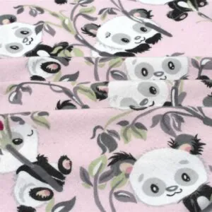 ΠΑΝΑ ΦΑΝΕΛΑ bebe Panda Bear 97 80X80 Pink 100% Cotton Flannel