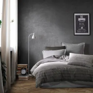 Παπλωματοθήκη Εμπριμέ Shades of Grey 485 160X240 Grey 70/30 Cott/Pol