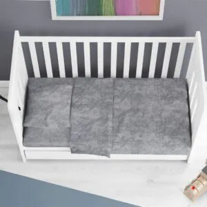 Παπλωματοθήκη bebe Premium Shadow 613 120X160 Dark Grey 100% Cotton