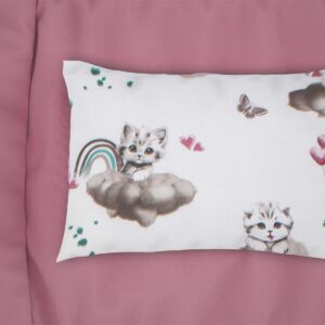 Μαξιλαροθήκη Εμπριμέ bebe Kitten 560 35X45 Petrol 100% Cotton