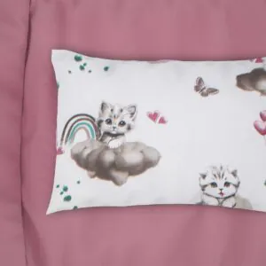 Μαξιλαροθήκη Εμπριμέ bebe Kitten 560 35X45 Petrol 100% Cotton