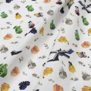 Πάνα Χασέ bebe Minecraft 565 80X80 White-Multi 100% Cotton