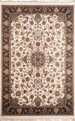 ΧΑΛΙ ROYAL SILK 003/W CREAM-BLUE - 200cm x 285cm