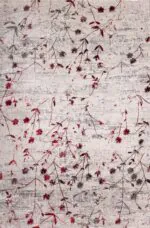ΧΑΛΙ SHINY VELVET 5641/Light Grey Red - 200cm x 290cm
