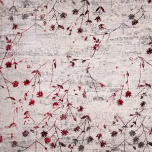 ΧΑΛΙ SHINY VELVET 5641/Light Grey Red - 200cm x 290cm
