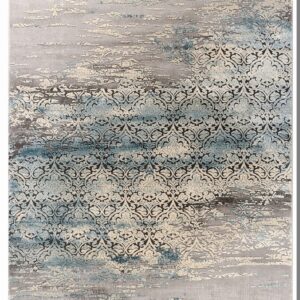 Χαλί VINTAGE 23007-ΓΚΡΙ-ΜΠΛΕ Tzikas Carpets