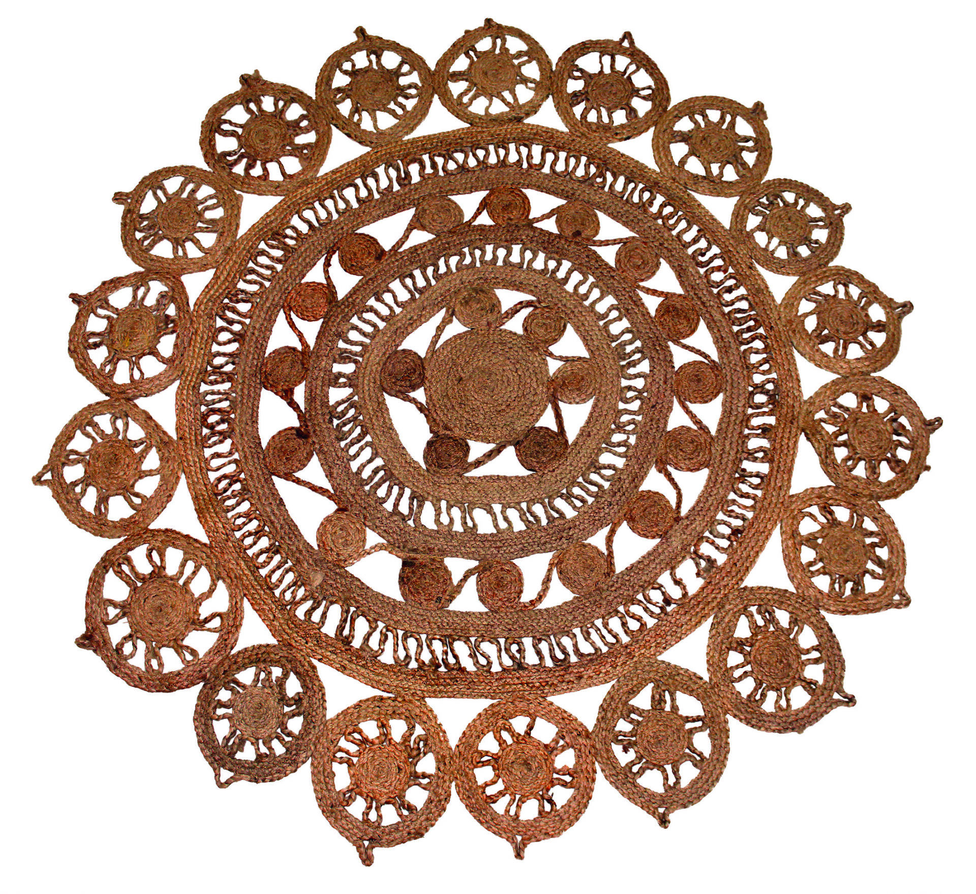 Klonaras Home Fashion ΧΑΛΙ ΓΙΟΥΤΑ PIEMONTE RUST- Klonaras Home Fashion 150cm-Στρογγυλό