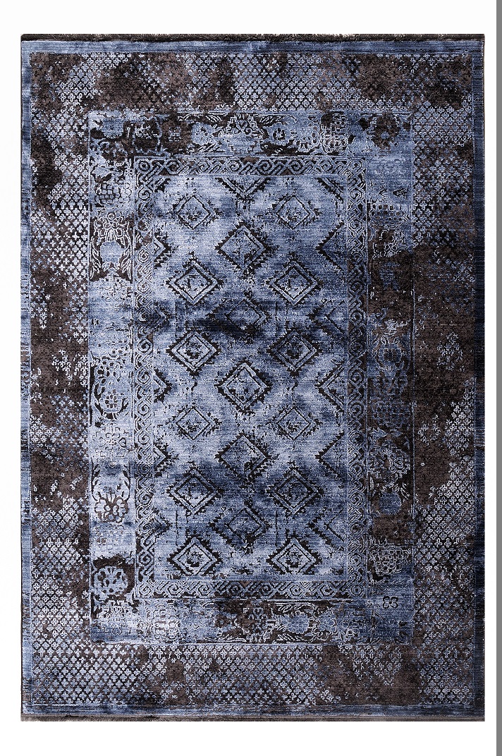 Tzikas Carpets - ΣΗΜΑΝΤΙΚΟ: Σε περίπτωση διαφοράς τιμής από το κατάστημα ισχύει παντα και μόνο η τιμή του καταστήματος Χαλί KARMA 00156-ΜΠΛΕ-ΜΑΥΡΟ Tzikas Carpets 200x290