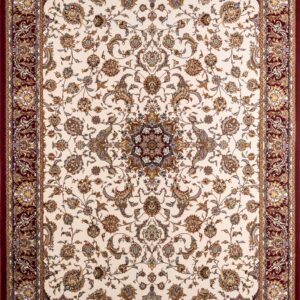 ΧΑΛΙ ROYAL SILK 003/M CREAM-RED - 160cm x 235cm