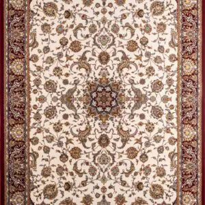 ΧΑΛΙ ROYAL SILK 003/M CREAM-RED - 160cm x 235cm