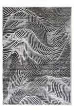 Χαλί HARMONY 61072-ΜΑΥΡΟ-ΑΣΗΜΙ Tzikas Carpets
