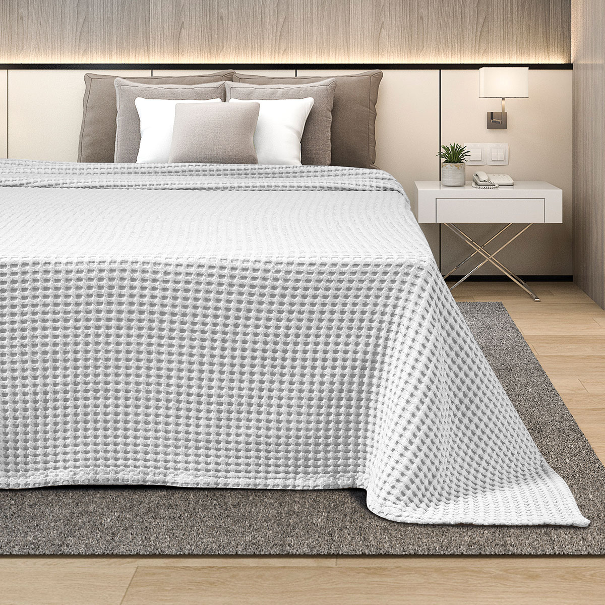 Adamhome ΚΟΥΒΕΡΤΑ ΠΙΚΕ KING SIZE ADAM HOME 240x260 WHITE