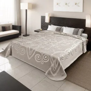 ΚΟΥΒΕΡΤΑ ΙΣΠΑΝΙΑΣ ΥΠΕΡΔΙΠΛΗ 220Χ240 BELPLA  STER 516 TAUPE(55)