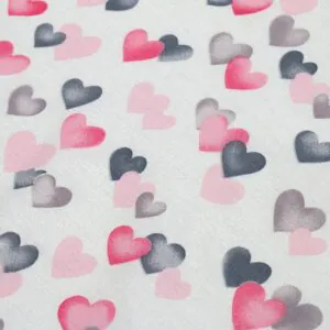 ΠΑΝΑ ΧΑΣΕΣ bebe Hearts 12 80X80 Grey-Pink Cotton 100%