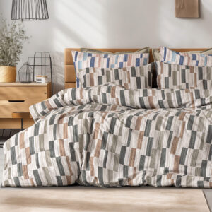 Σετ σεντόνια φανελένια King Size Pinot Art 12632 270x260 Μπεζ,Πράσινο Beauty Home