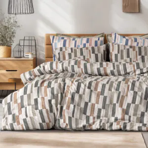 Σετ σεντόνια φανελένια King Size Pinot Art 12632 270x260 Μπεζ,Πράσινο Beauty Home