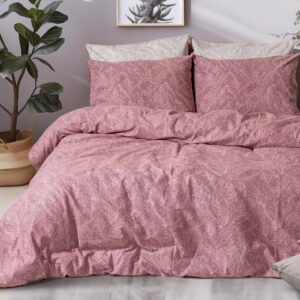 Σετ σεντόνια φανελένια King Size με λάστιχο Crimson Art 12638 185x200+32 Σάπιο Μήλο Beauty Home