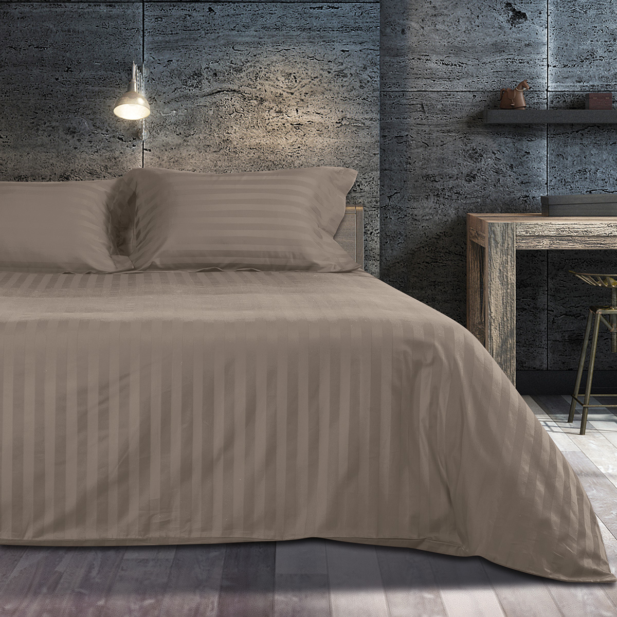Beauty Home - ΣΗΜΑΝΤΙΚΟ: Σε περίπτωση διαφοράς τιμής από το κατάστημα ισχύει παντα και μόνο η τιμή του καταστήματος Σετ κουβερλί υπέρδιπλο Art 1530 Stripe σε 7 αποχρώσεις
