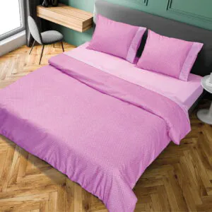 Σετ κουβερλί μονό πουά JOY Art 1680 160x240 Μωβ Beauty Home