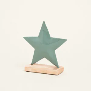 ΜΕΛΛΙΚΟ ΑΣΤΕΡΙ ΜΕ ΒΑΣΗ 15 x 16 CM ΧΑΚΙ Beauty Home