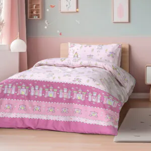 Σετ σεντόνια μονά με λάστιχο Dreamy Art 6232 105x200+30 Ροζ Beauty Home
