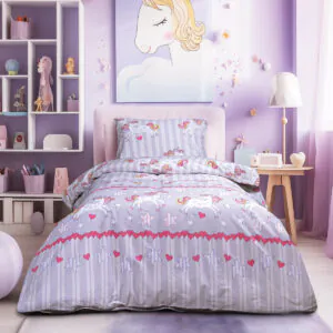 Σετ σεντόνια μονά Myth Art 6236 170x260 Λιλά Beauty Home