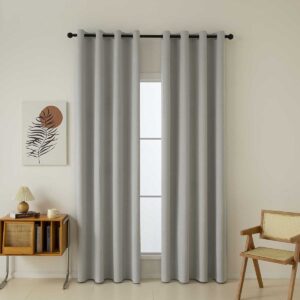 Beauty Home Κουρτίνα Full Blackout σκίασης με 8 κρίκους Total Art 8446 140x270 Ασημί