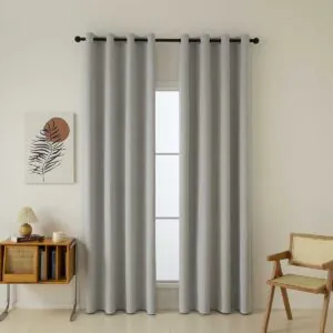 Beauty Home Κουρτίνα Full Blackout σκίασης με 8 κρίκους Total Art 8446 140x270 Ασημί