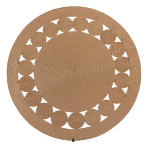 Ροτόντα από Γιούτα 150x150 Natural Jute Art 9136 Μπέζ Beauty Home