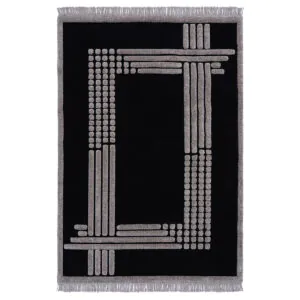 Χαλί Noir Art 9437 133x190 Black Μαύρο Beauty Home