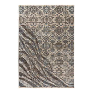 Πατάκι Bliss Art 9629 0.67x1.30 Μπεζ,Μόκα,Μπλε Beauty Home