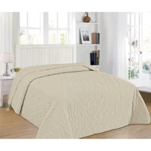 ΚΟΥΒΕΡΛΙ ELEGANCE ΥΠΕΡΔΙΠΛΟ 220X240 ADAM HOME ΑΡΜΟΝΙΑ CAPPUCCINO
