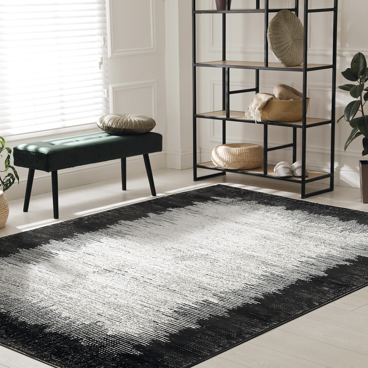 Χαλιά Carpetlinen - ΣΗΜΑΝΤΙΚΟ: Σε περίπτωση διαφοράς τιμής από το κατάστημα ισχύει παντα και μόνο η τιμή του καταστήματος Σετ Κρεβ/ρας 3τμχ Prestige Art 9321 Grey Black - Γκρι Μ
