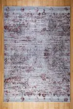 ΧΑΛΙ SHINY VELVET 6045/Light Grey Red - 200cm x 290cm