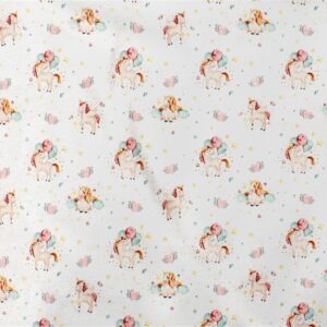 ΠΑΝΑ ΧΑΣΕ bebe Unicorn 209 80X80 White-Salmon Cotton 100%