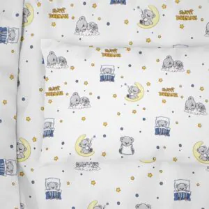ΜΑΞΙΛΑΡΟΘΗΚΗ ΕΜΠΡΙΜΕ bebe Sweet Dreams 554 35X45 White-Sky Blue 100% Cotton
