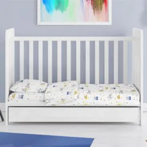 ΣΕΝΤΟΝΙΑ ΕΜΠΡΙΜΕ ΣΕΤ 3 τεμ bebe Sweet Dreams 554 120X160 White-Sky Blue 100% Cotton