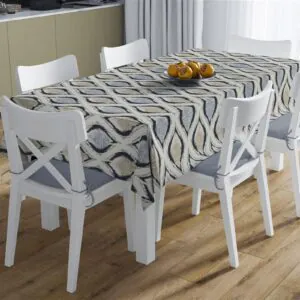 Αλέκιαστο Σετ 2 τεμ (Τραπ/λο 140X220 & Τραβέρσα 40X220) Cyclops 461 Blue 70/30 Cott/Pol