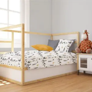 Παπλωματοθήκη Εμπριμέ bebe Seabirds 578 120X160 White-Grey 100% Cotton
