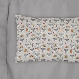 Μαξιλαροθήκη Εμπριμέ bebe Fox 527 35X45 Grey 100% Cotton