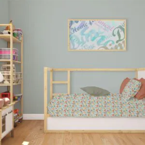 Κατωσέντονο Με Λάστιχο bebe Fox 528 0,70X1,40X0,15 Pale Cyan 100% Cotton