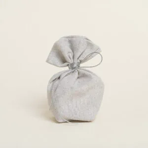 Beauty Home ΠΟΥΓΚΙ ΜΕ ΒΑΣΗ 8 x 12 cm  ΓΚΡΙ ΑΣΗΜΙ LUREX
