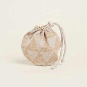 Beauty Home ΠΟΥΓΚΙ ΟΒΑΛ ΜΕ ΚΟΡΔΟΝΙ 13 x 14 cm ΤΡΙΓΩΝΑ ΜΠΕΖ ΠΟΥΑ