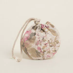 Beauty Home ΠΟΥΓΚΙ ΟΒΑΛ ΜΕ ΚΟΡΔΟΝΙ 13 x 14 cm ΚΛΑΣΙΚΟ ΦΛΟΡΑΛ ΜΠΕΖ