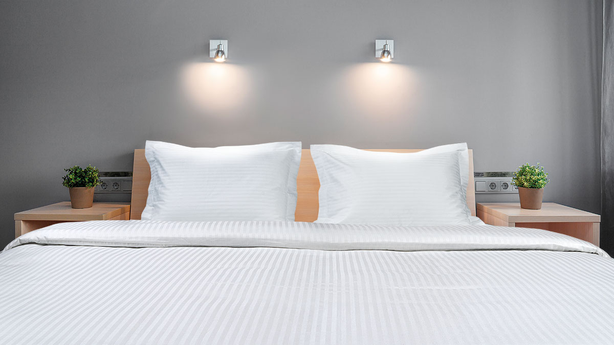 Beauty Home Beauty Home Σεντόνι ξενοδοχείου υπέρδιπλο Ribbon Art Ε1234 230TC Satin Stripe Percal Pennie 70%Cot-30%Pol 245x280 Λευκό