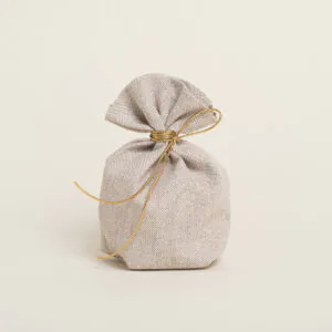 Beauty Home ΠΟΥΓΚΙ ΜΕ ΒΑΣΗ 8 x 12 cm  ΜΠΕΖ ΧΡΥΣΟ LUREX